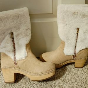 Tan Suede/Fur Boots